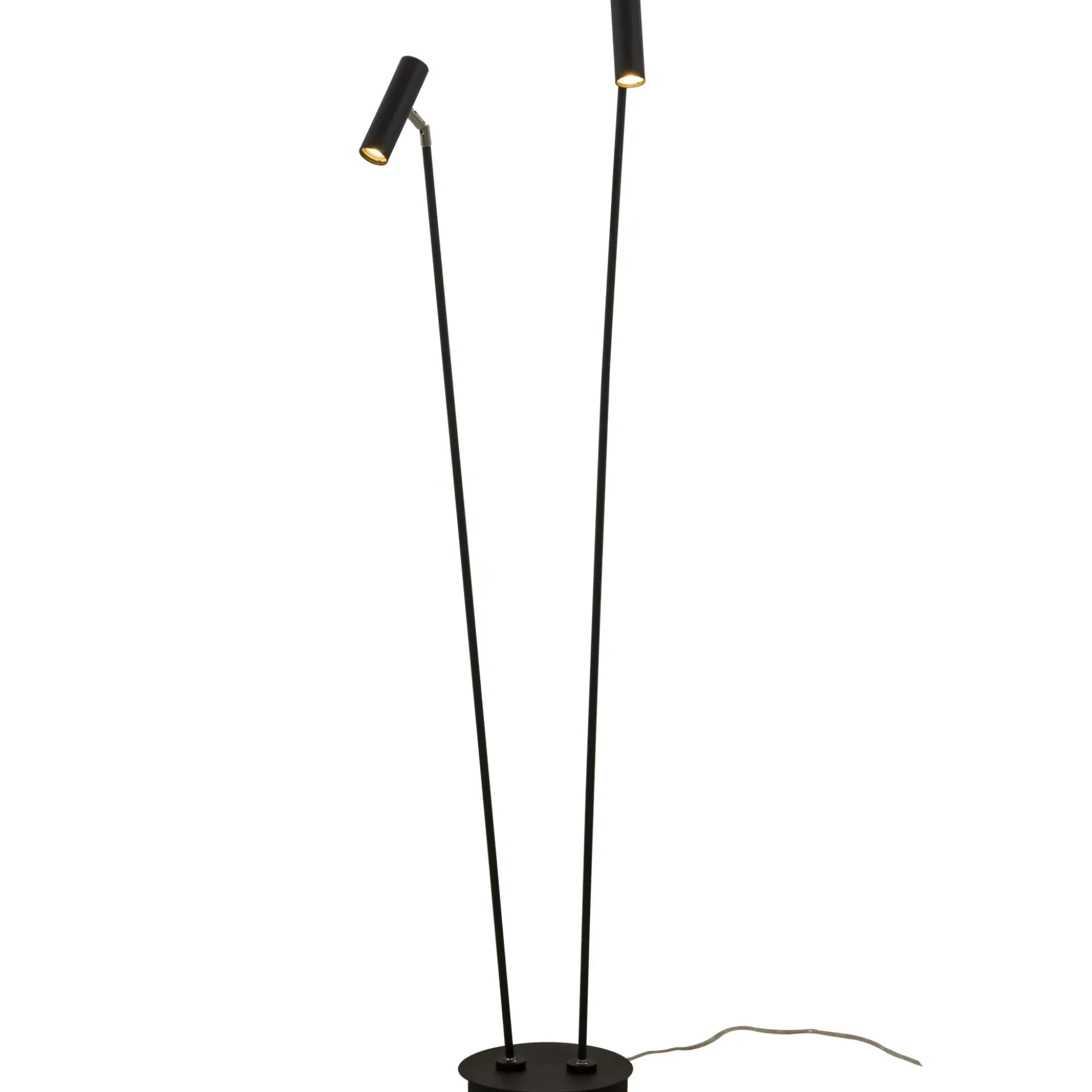 Artic LED 2-lys gulvspot sort m/dim