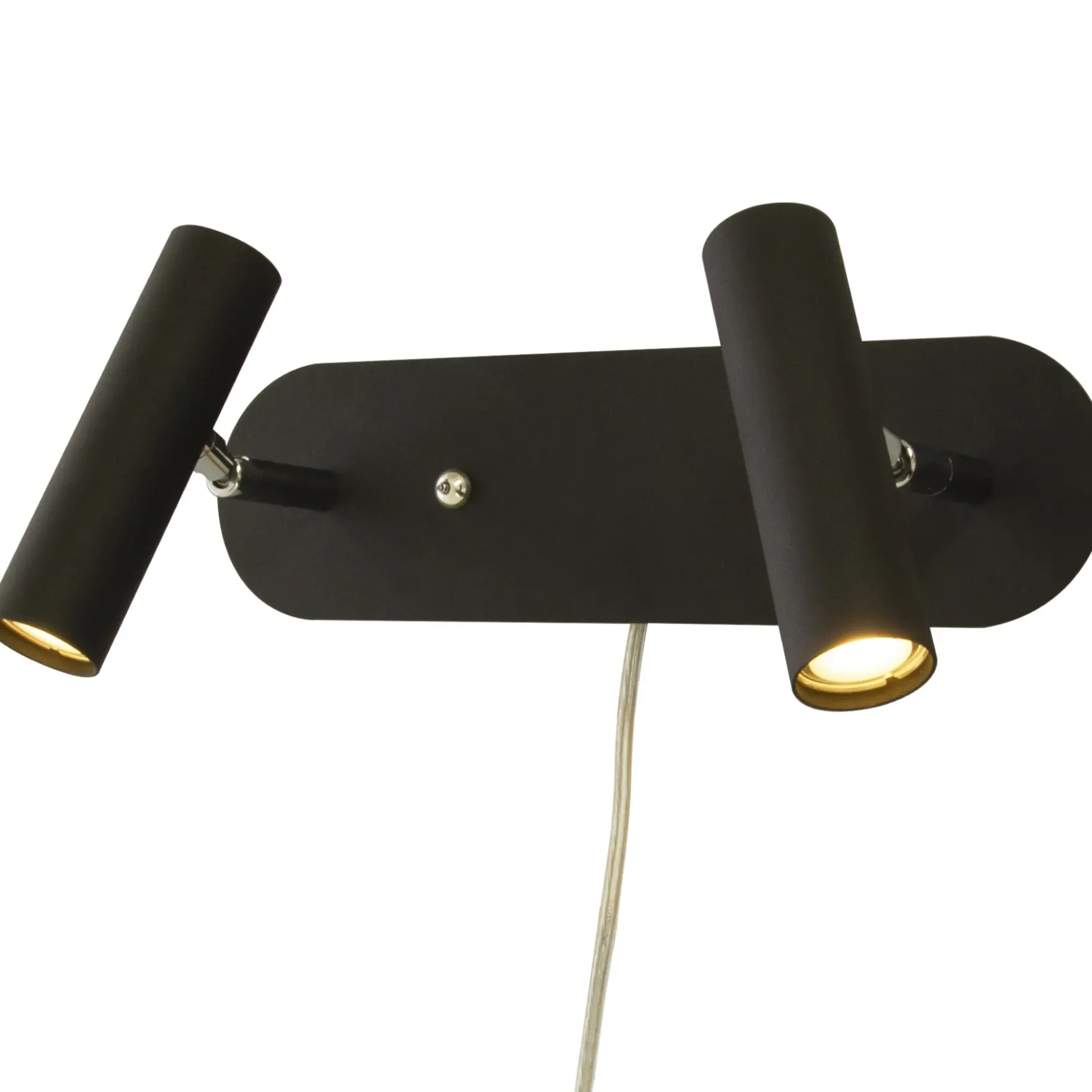 Artic LED 2-lys veggspot sort m/dim