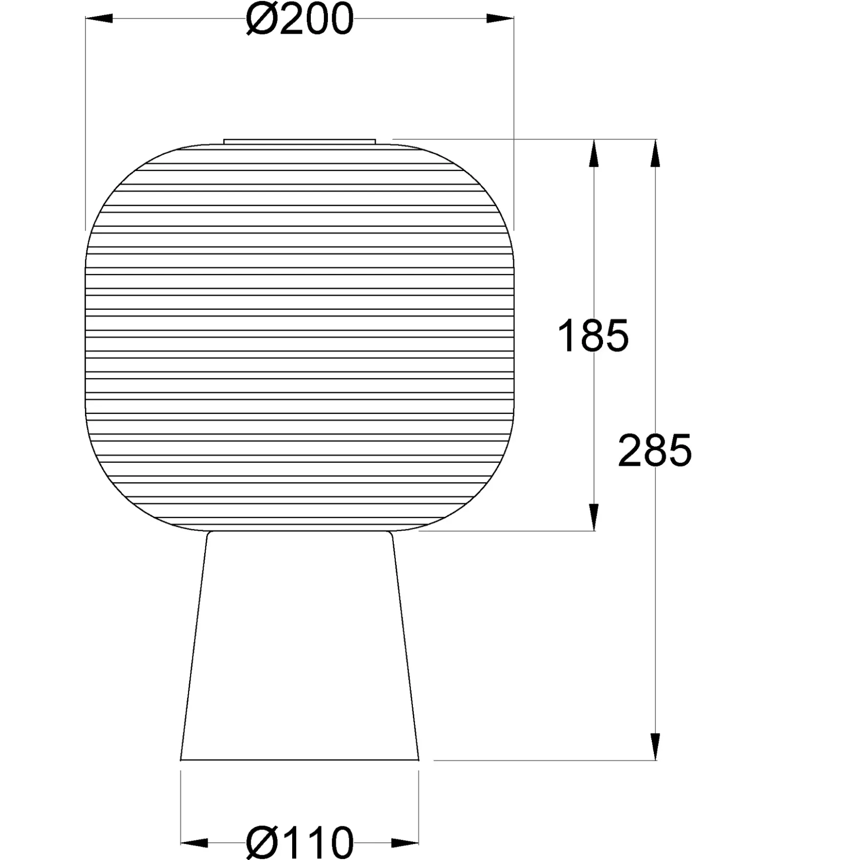 Aura bordlampe brunbeis/brun