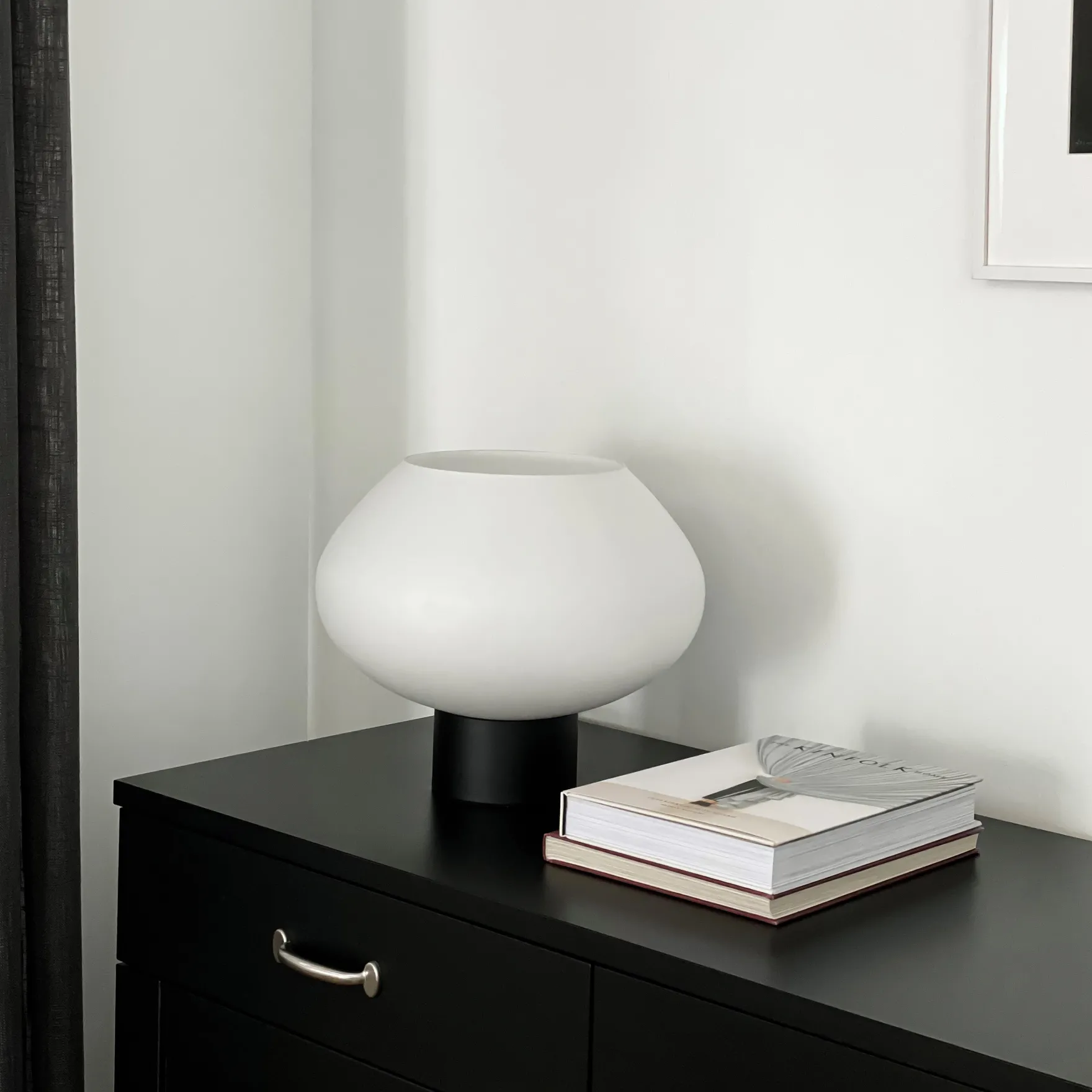 Bell bordlampe stor sort/opal