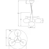 Bell 4-lys pendel messing/amber