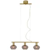 Bell 3-lys pendel messing/sotet