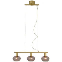 Bell 3-lys pendel messing/sotet