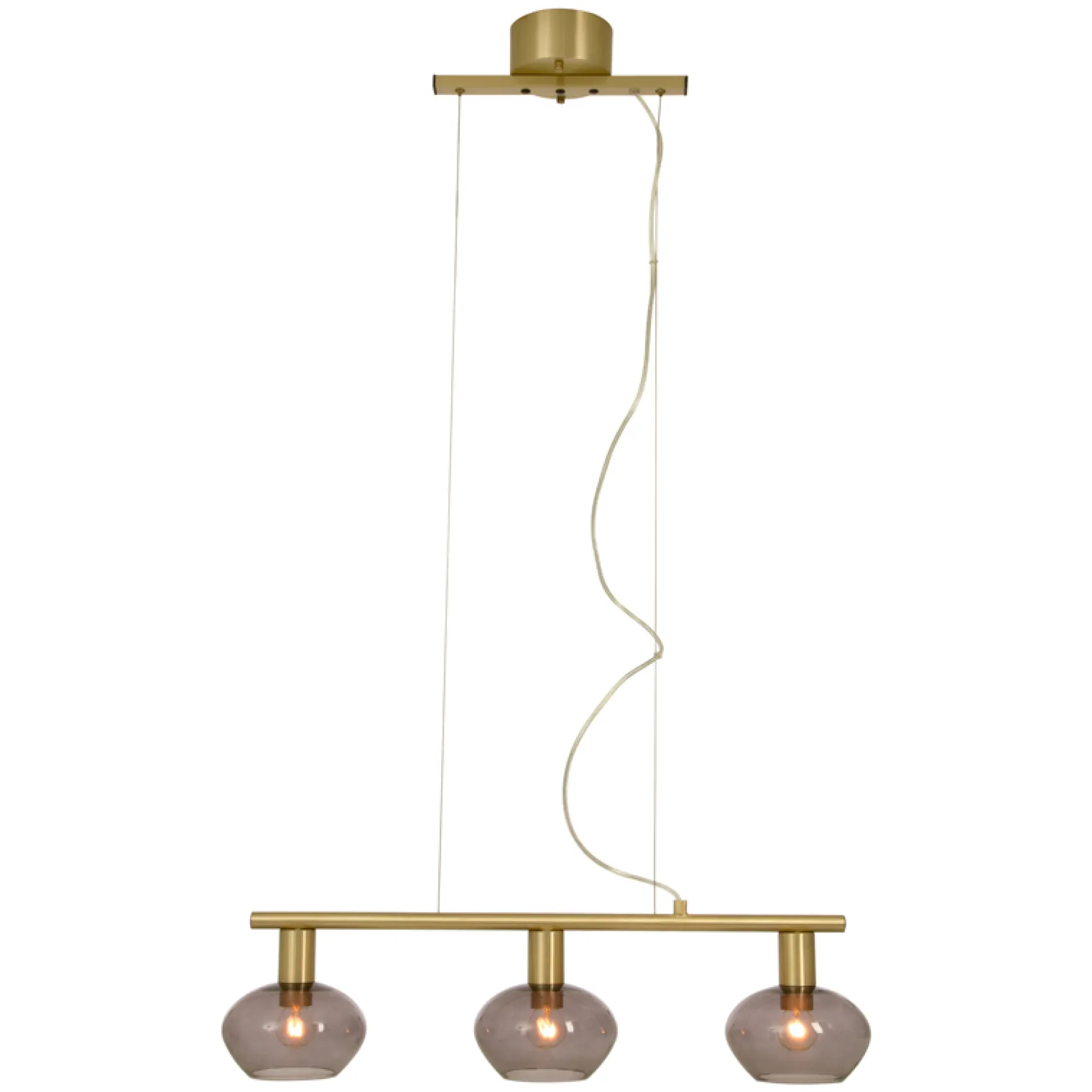 Bell 3-lys pendel messing/sotet