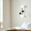 Beside 3-lys vegglampe sort/opal
