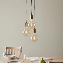 Bronx takpendel 3x60W E27 bronse