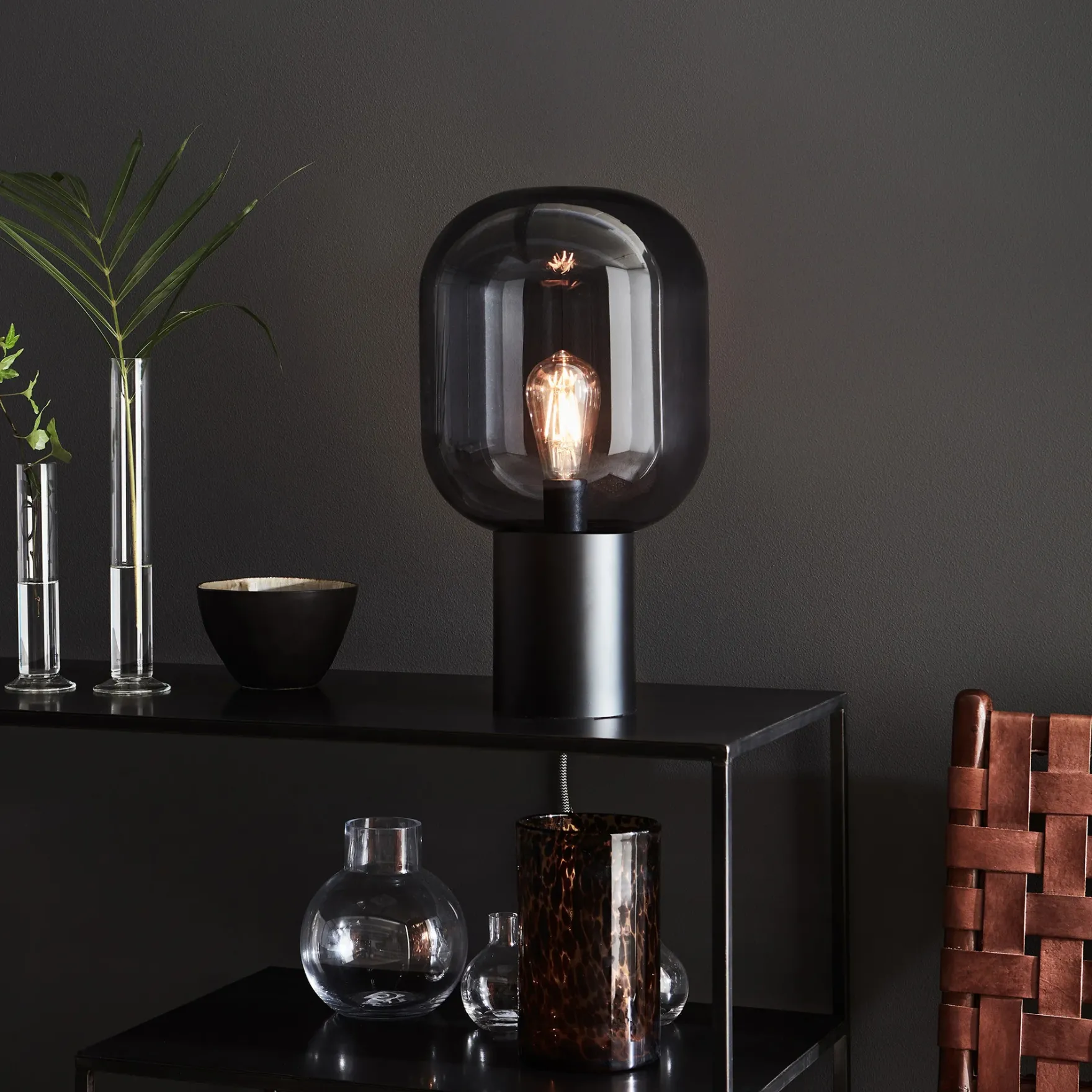 Brooklyn bordlampe sort/sotet