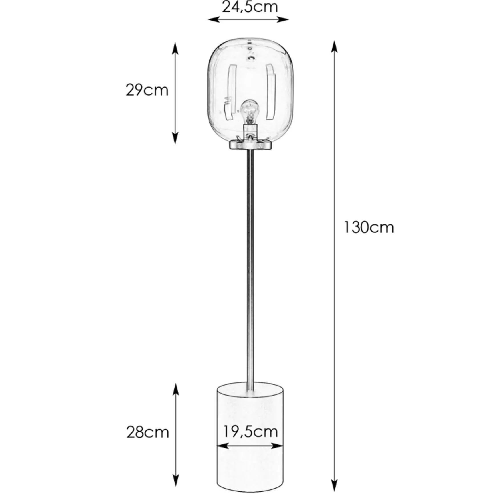 Brooklyn gulvlampe sort/sotet
