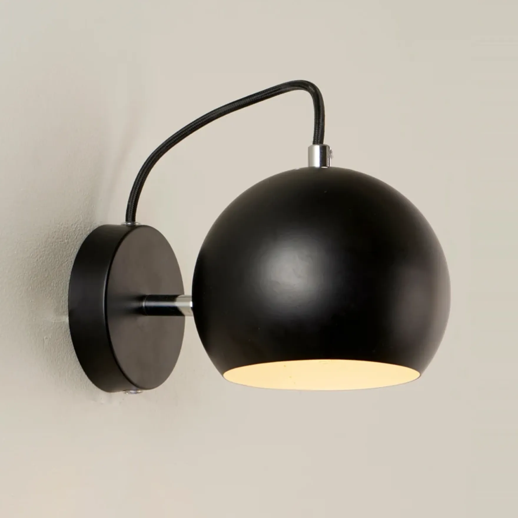 Brooklyn vegglampe sort