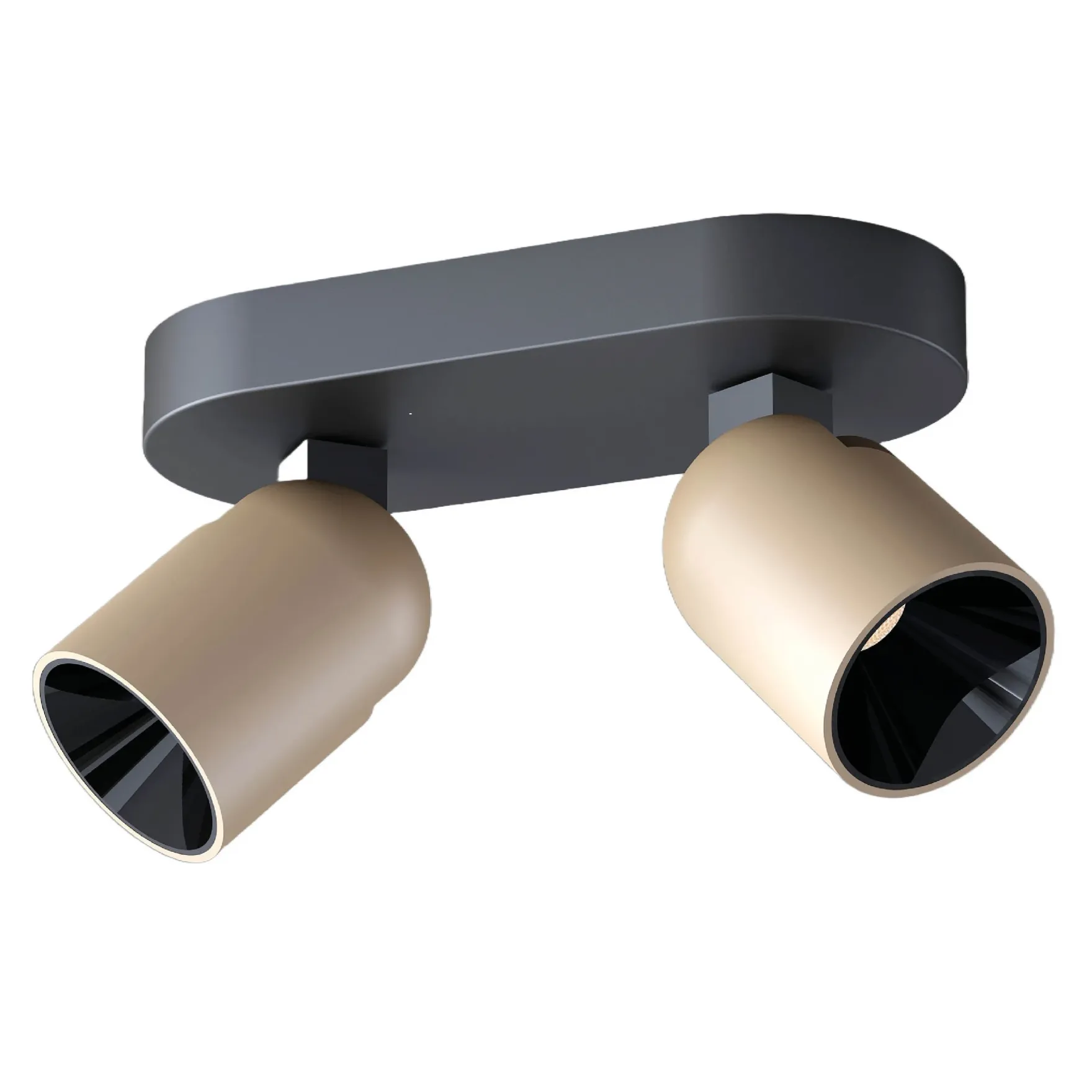 Calvi K2 tak/veggspot 16W sort/brun