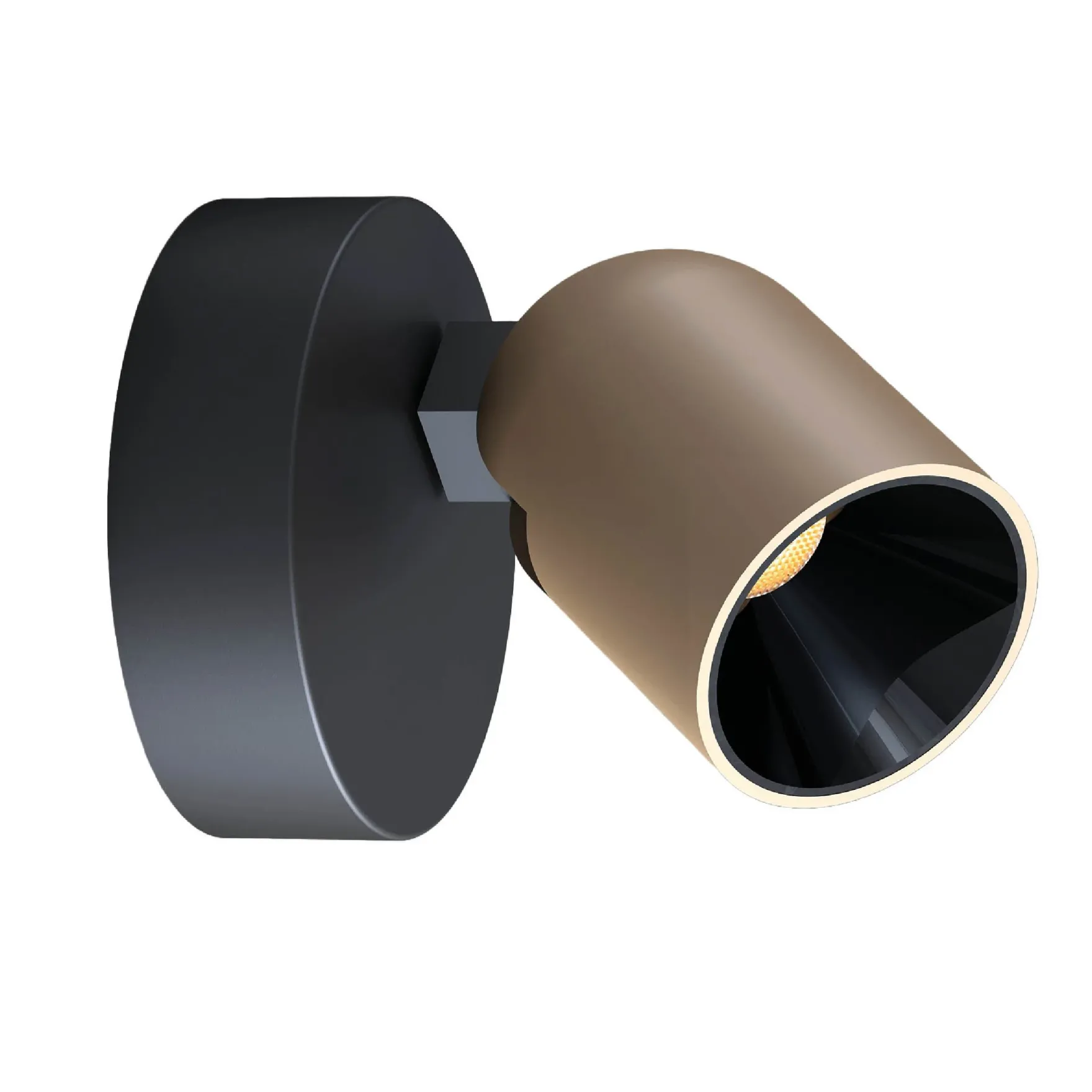 Calvi K1 tak/veggspot 8W sort/brun