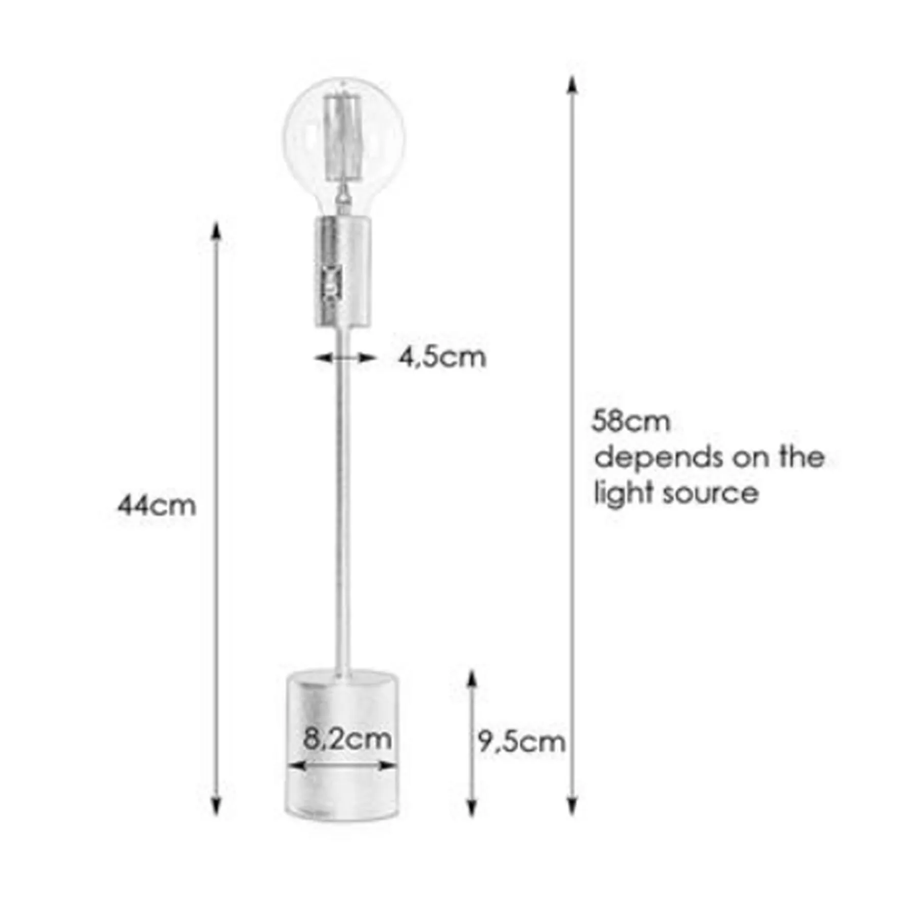 Capital bordlampe sort