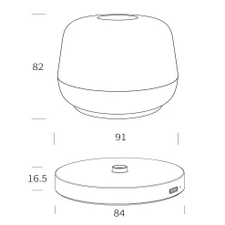 Cocoon bordlampe 1.2W sort IP54