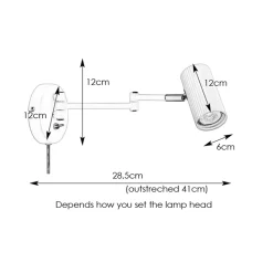 Costilla vegglampe grå
