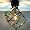 Cubes taklampe messing/sort