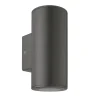 Cylindro K2 utelampe vegg antrasitt