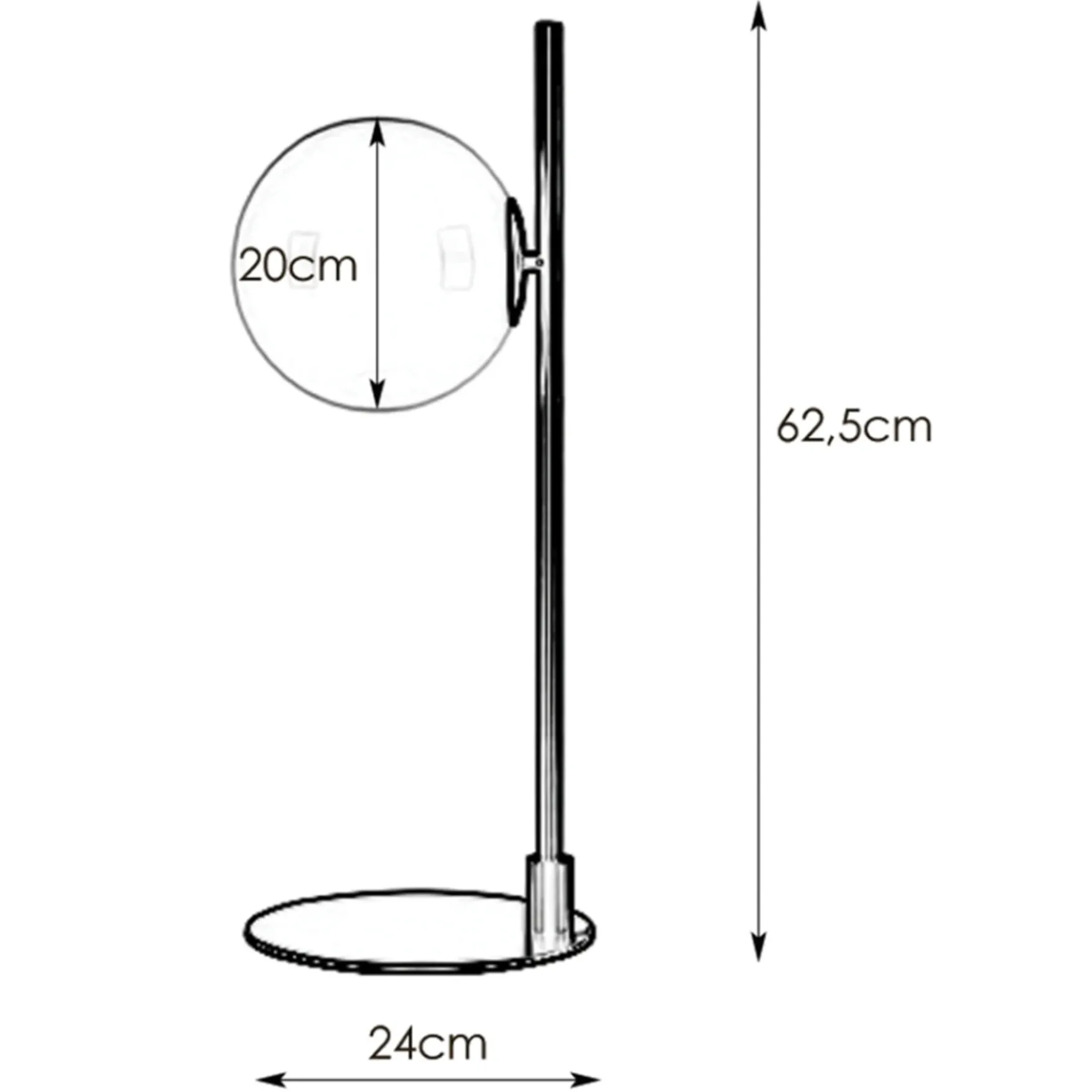 Dione bordlampe antikk/sotet