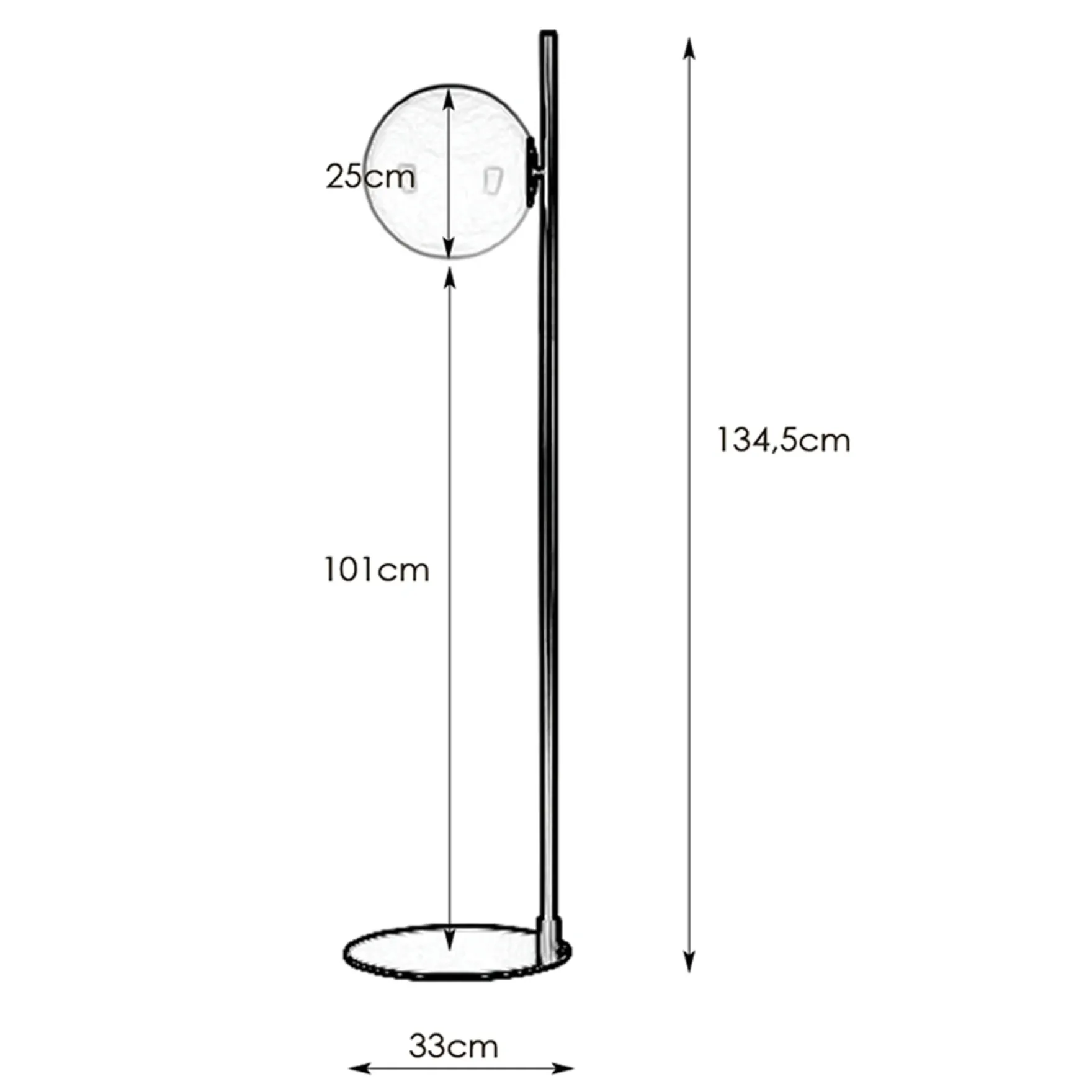 Dione gulvlampe antikk/sotet