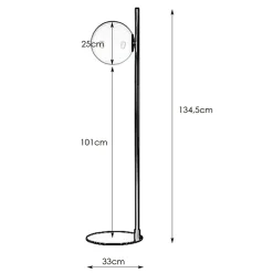 Dione gulvlampe sort/hvit