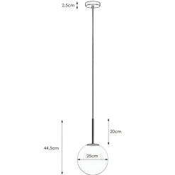 Dione takpendel sort/hvit