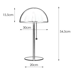 Dome bordlampe sort