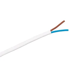 EGANT lampettledning 2x0.75mm 1m hvit