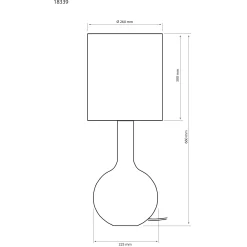 Eleana bordlampe brun/beige