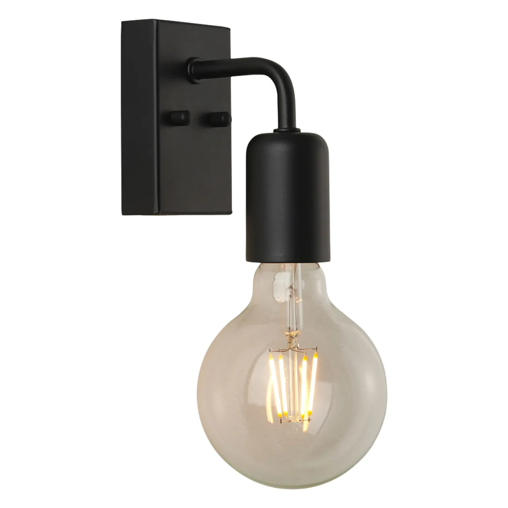 Eliott vegglampe IP21 sort