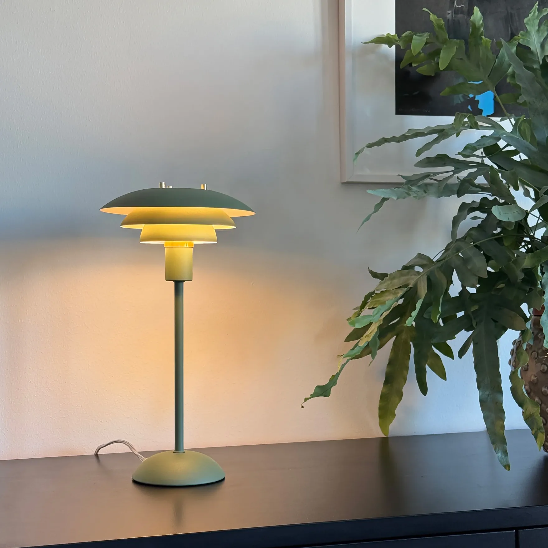 Epsilon bordlampe liten grønn