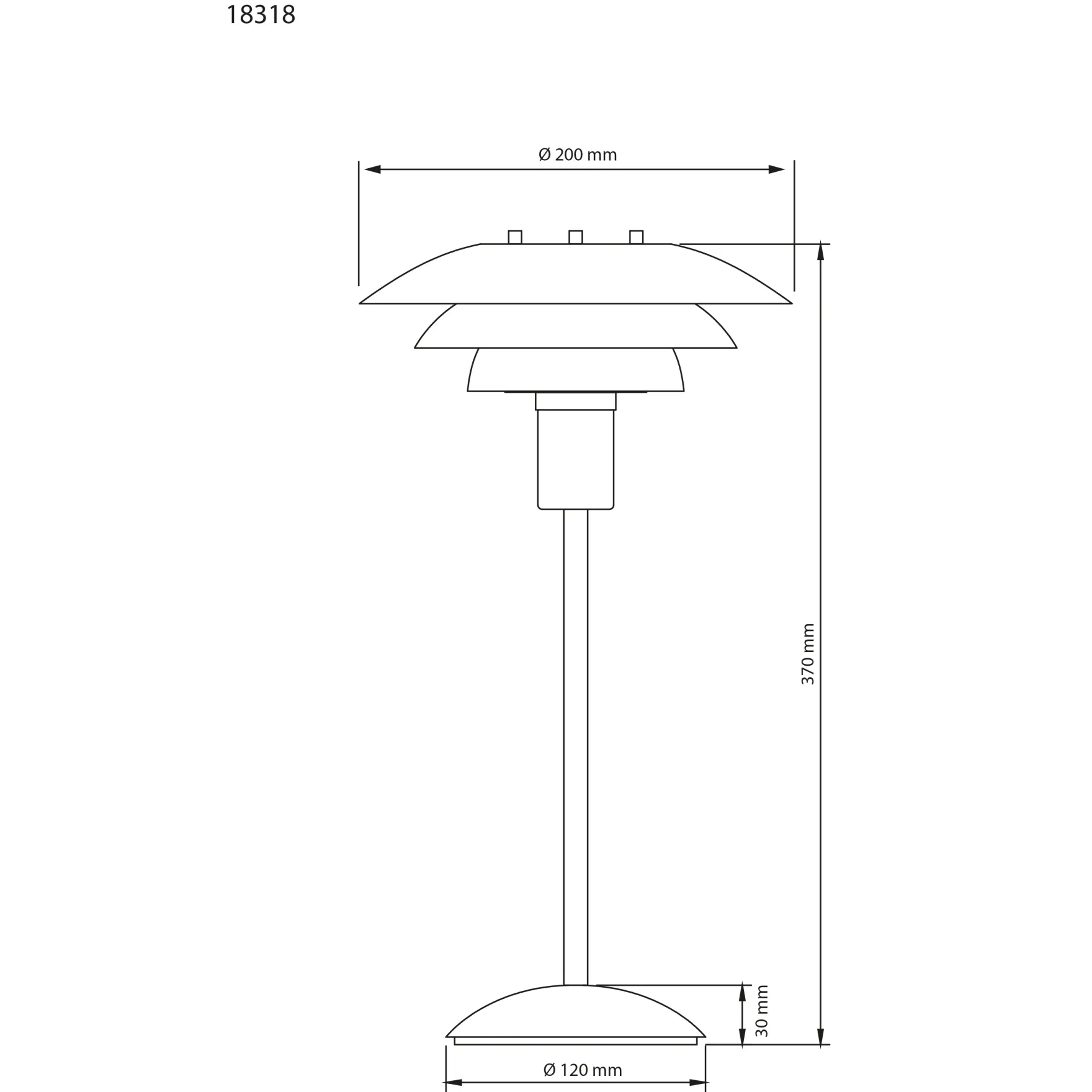 Epsilon bordlampe liten grønn