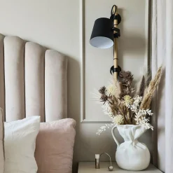 Espresso vegglampe sort/natur