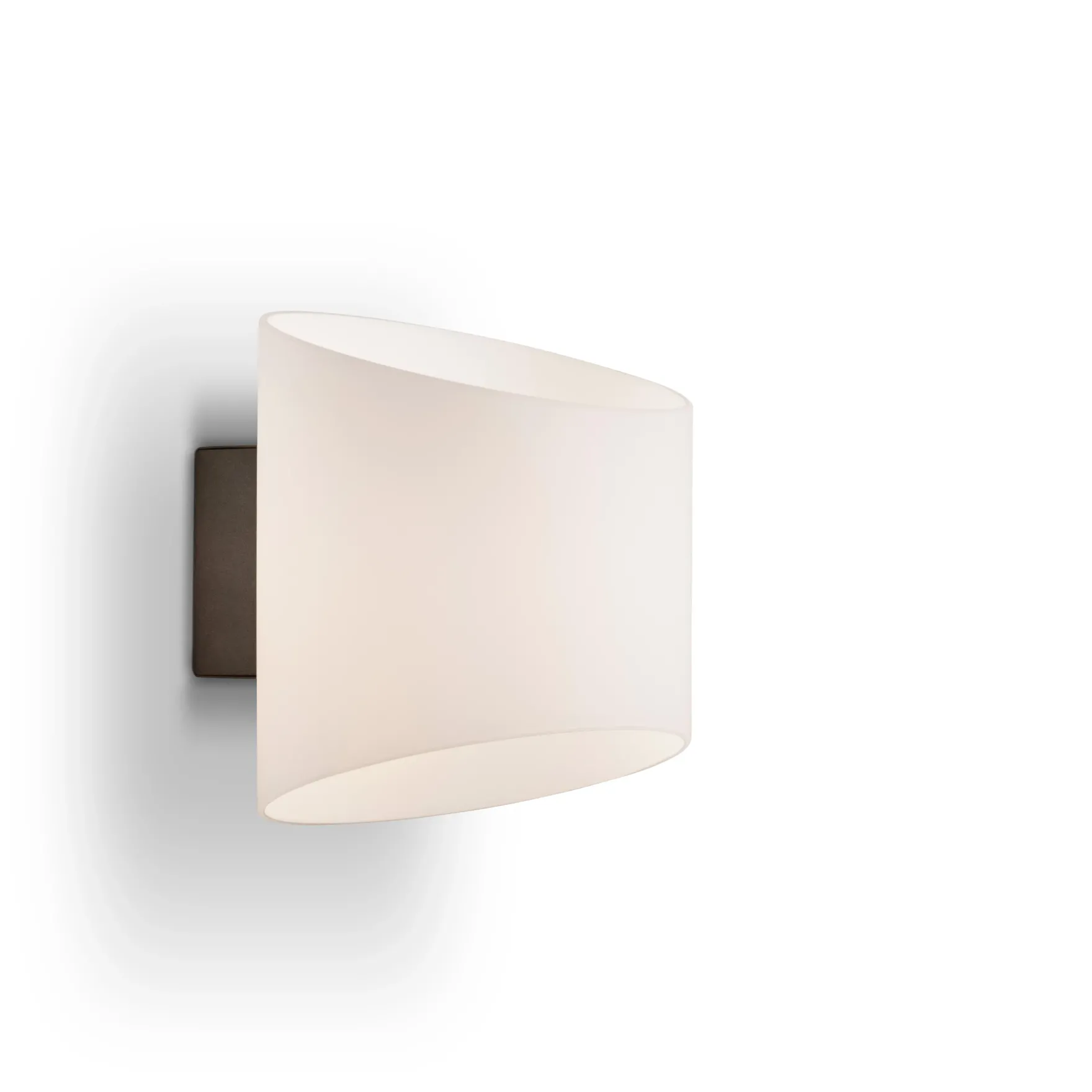 Evoke oval vegglampe antrasitt/opal IP44