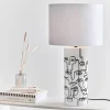 Family bordlampe hvit/sort