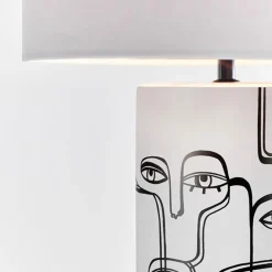 Family bordlampe hvit/sort