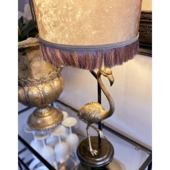 Flamingo bordlampe sort/gull