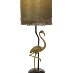 Flamingo bordlampe sort/gull