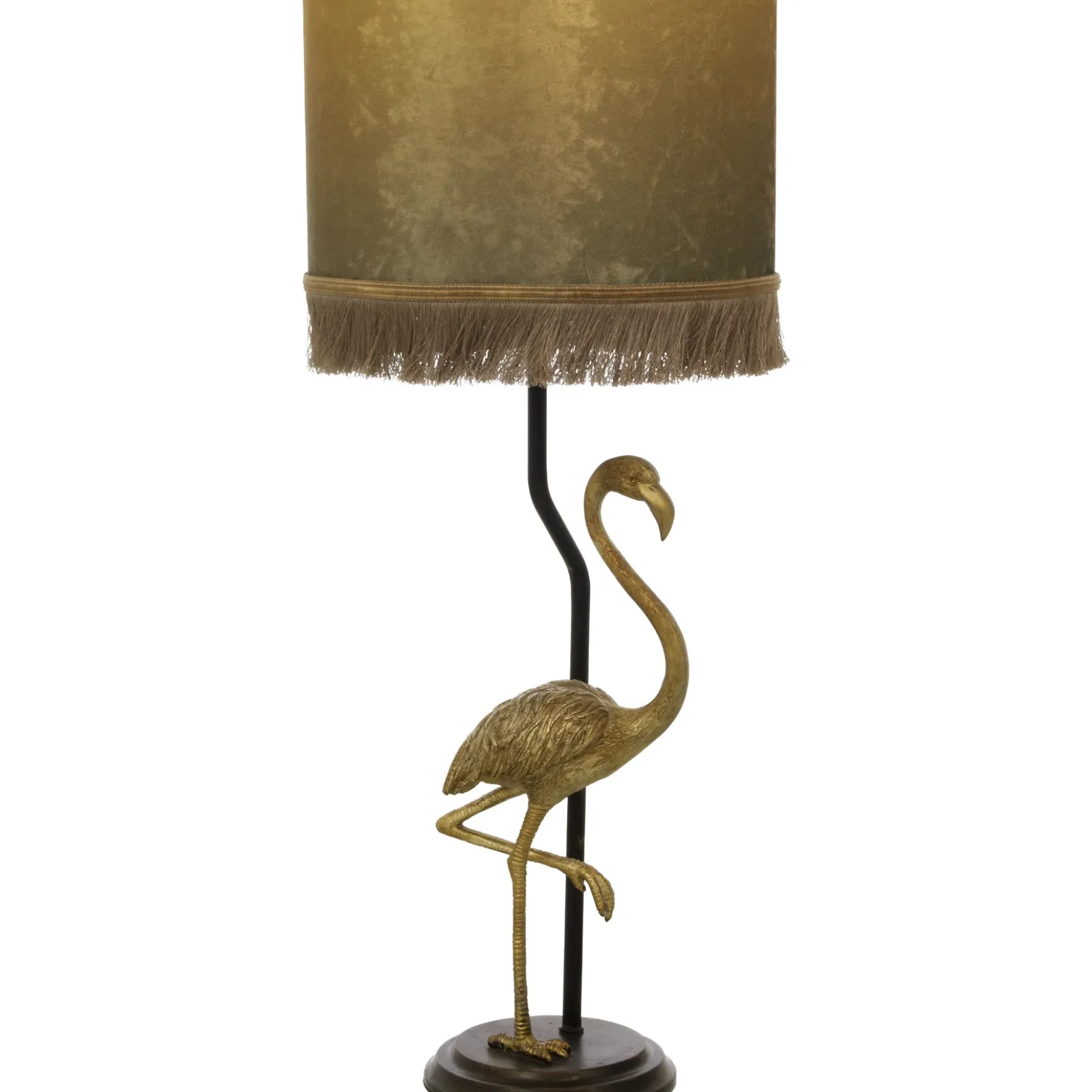 Flamingo bordlampe sort/gull
