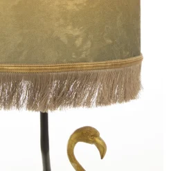 Flamingo bordlampe sort/gull