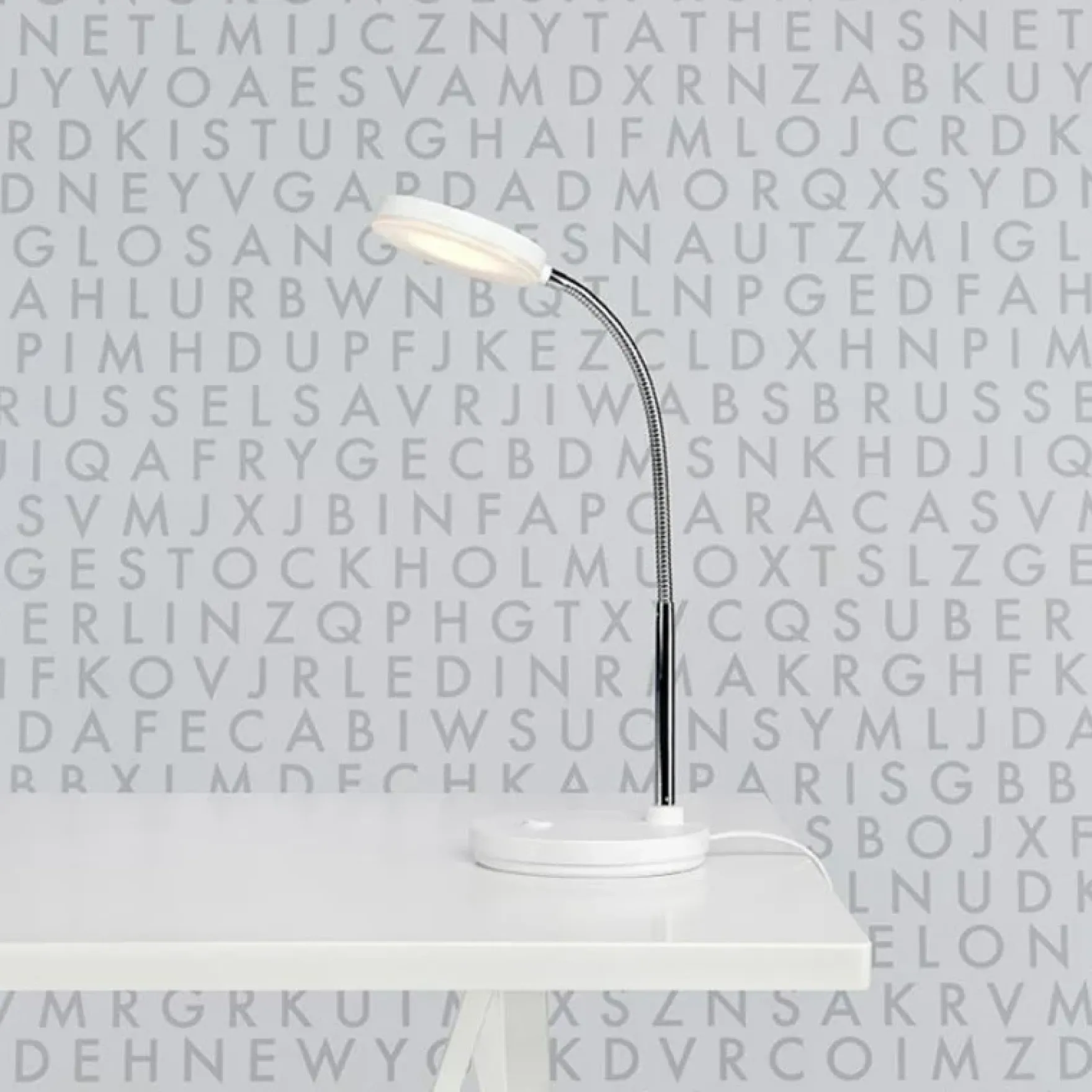 Flex LED bordlampe hvit