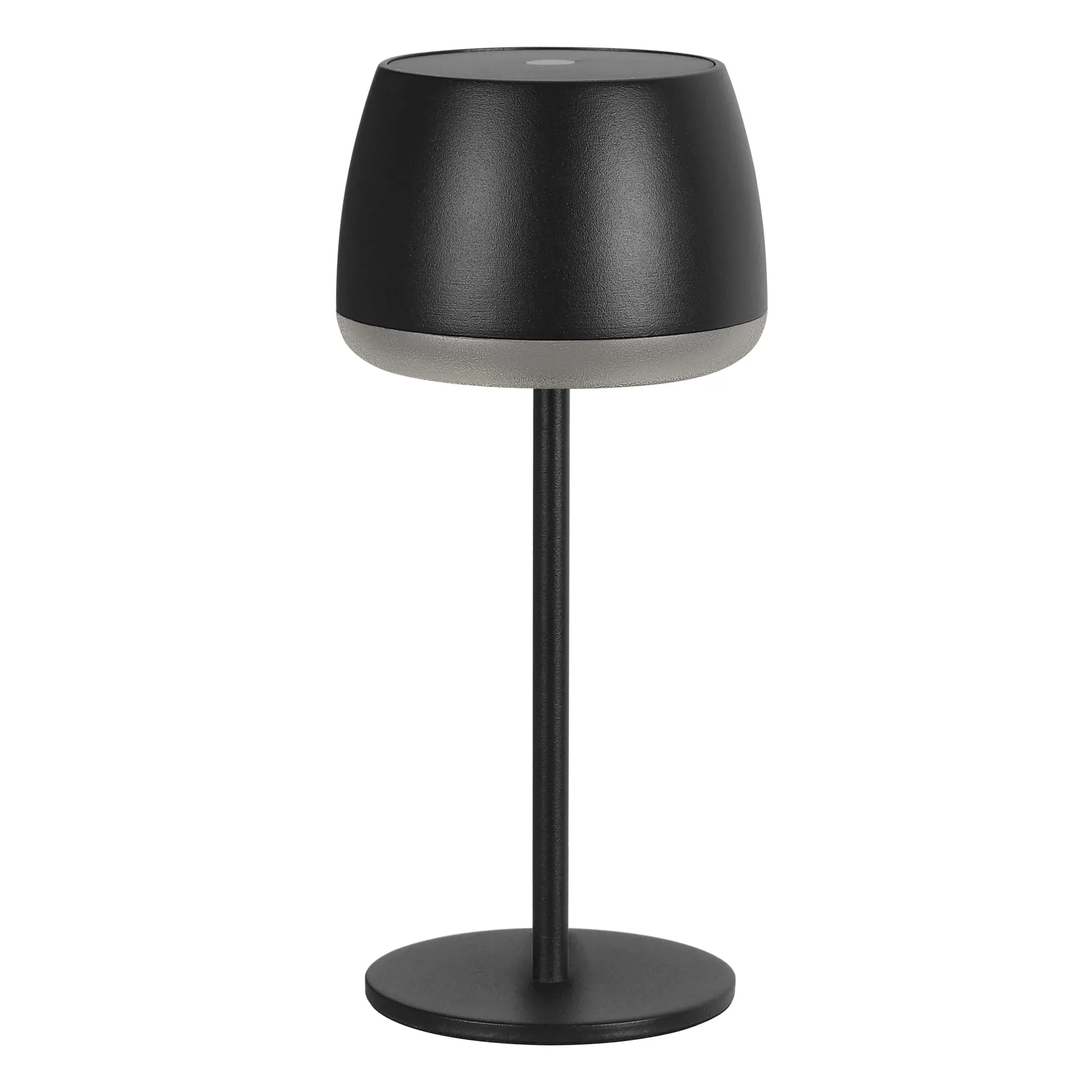 Gløtt bordlampe oppladbar solar matt sort