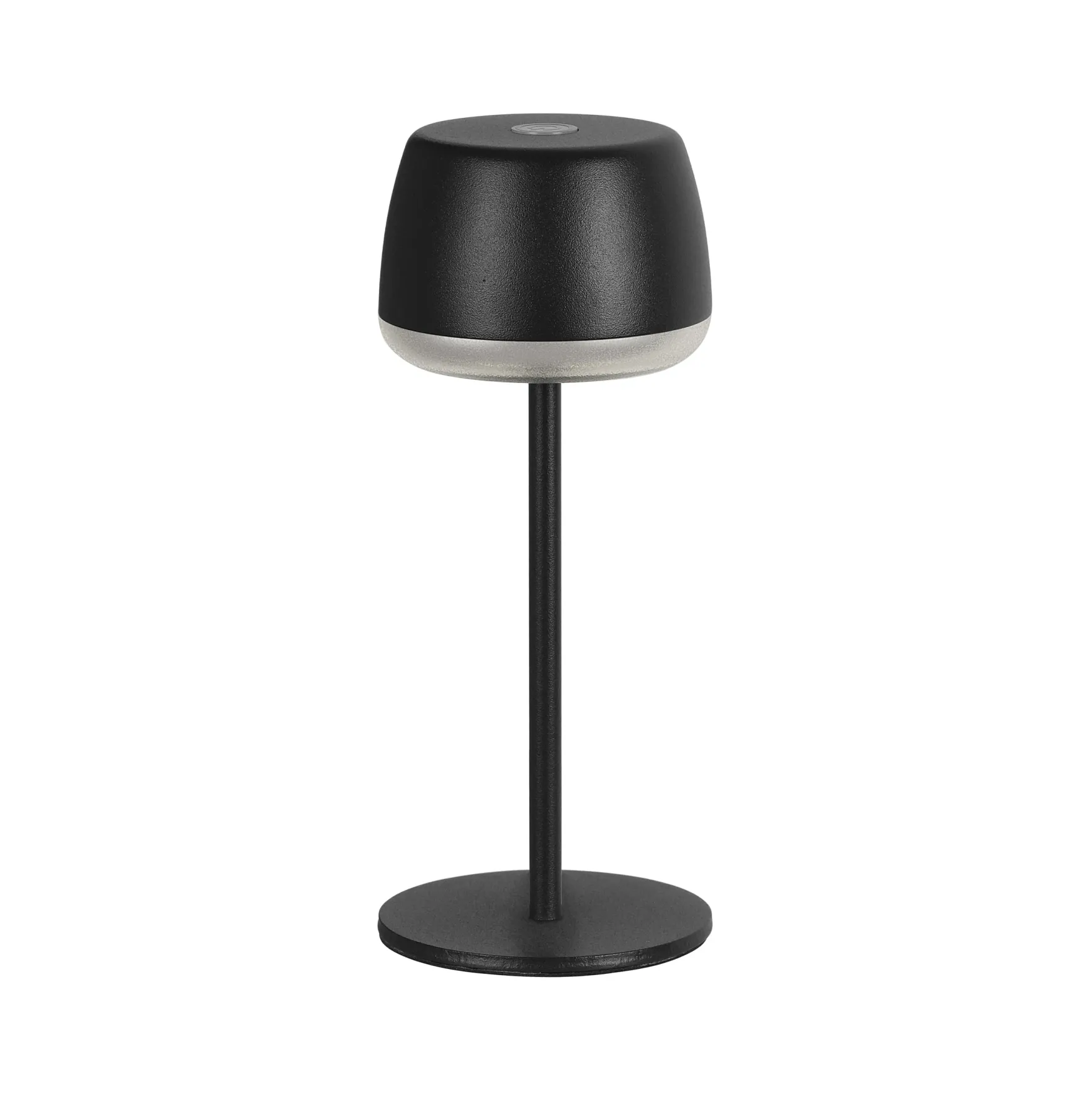 Gløtt bordlampe oppladbar sort