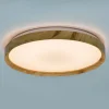 Hera LED plafond m/fjernkontroll treverk