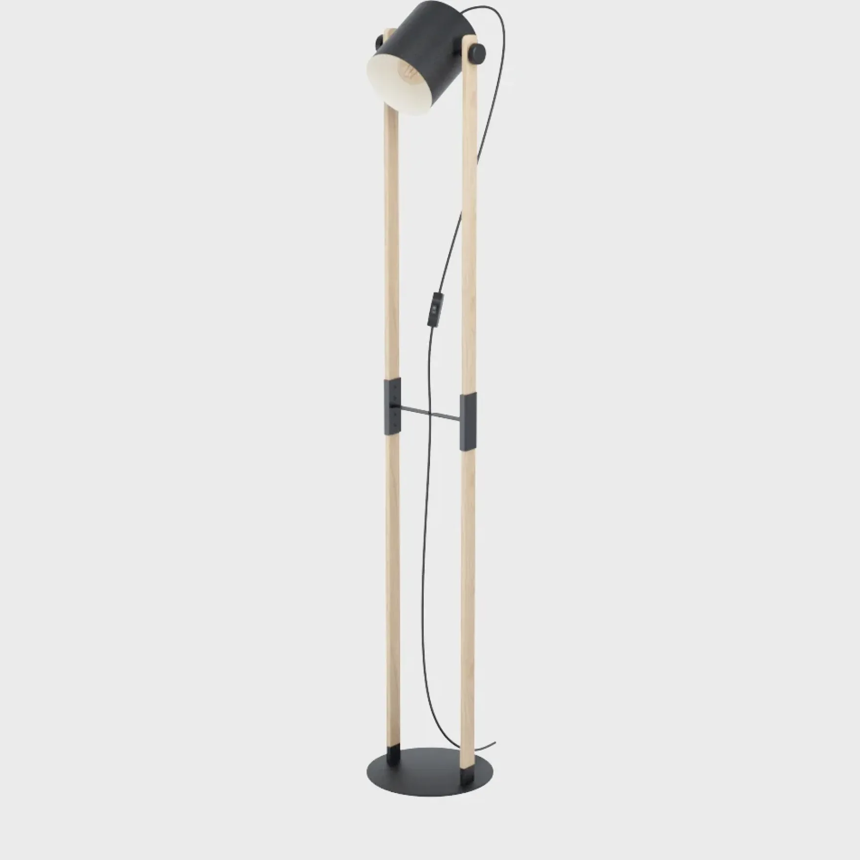 Hornwood gulvlampe sort/natur