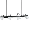 Hornwood 4-lys pendel sort/hvit