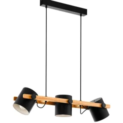 Hornwood 3-lys pendel sort/natur