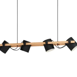 Hornwood 4-lys pendel sort/natur