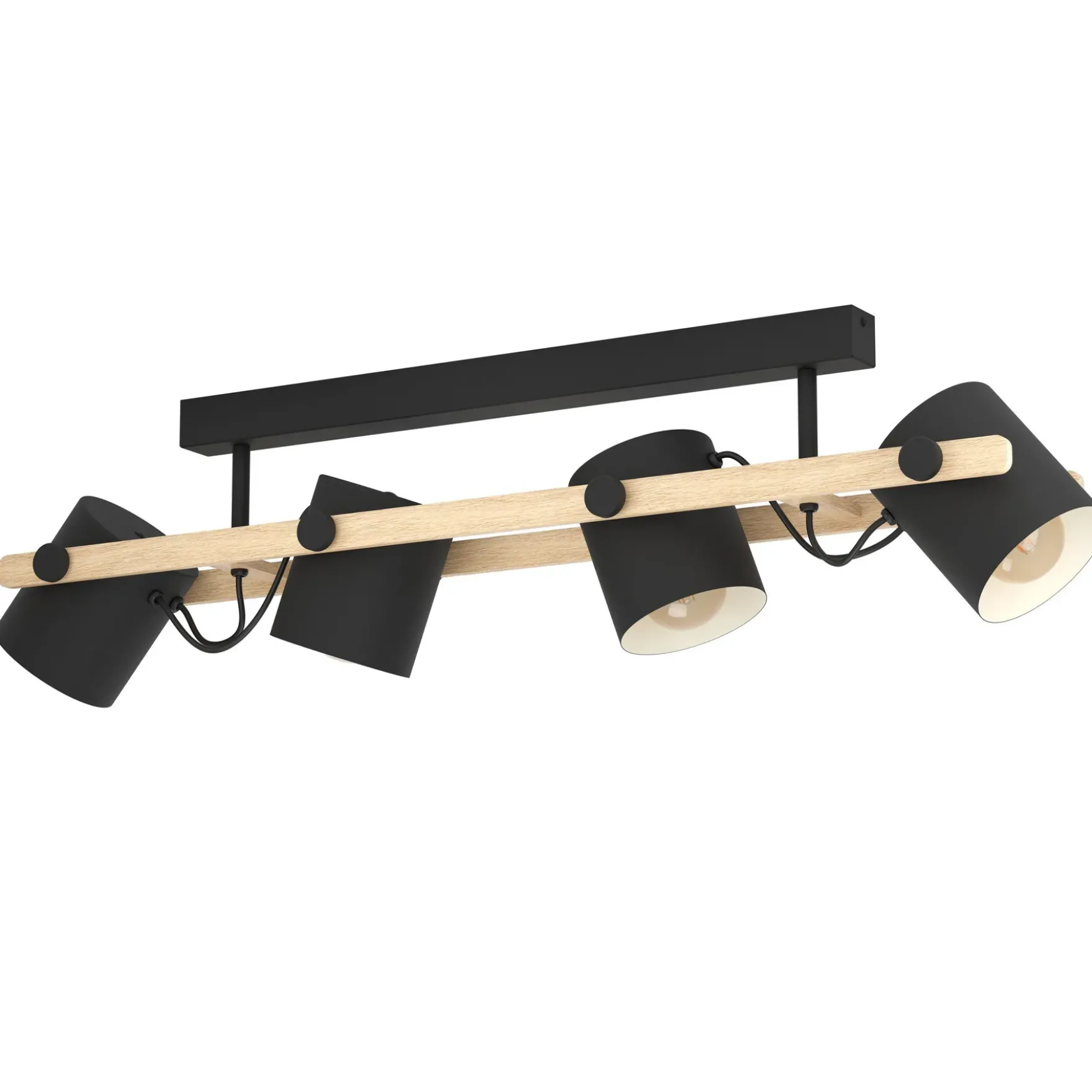 Hornwood 4-lys taklampe sort/natur