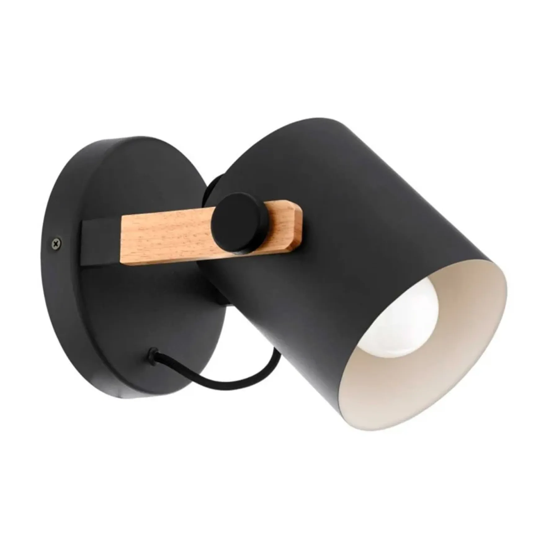 Hornwood vegglampe sort/tre