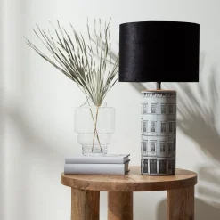 Ichi bordlampe 60W E27 grå/sort