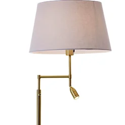 Kasper gulvlampe u/skjerm messing